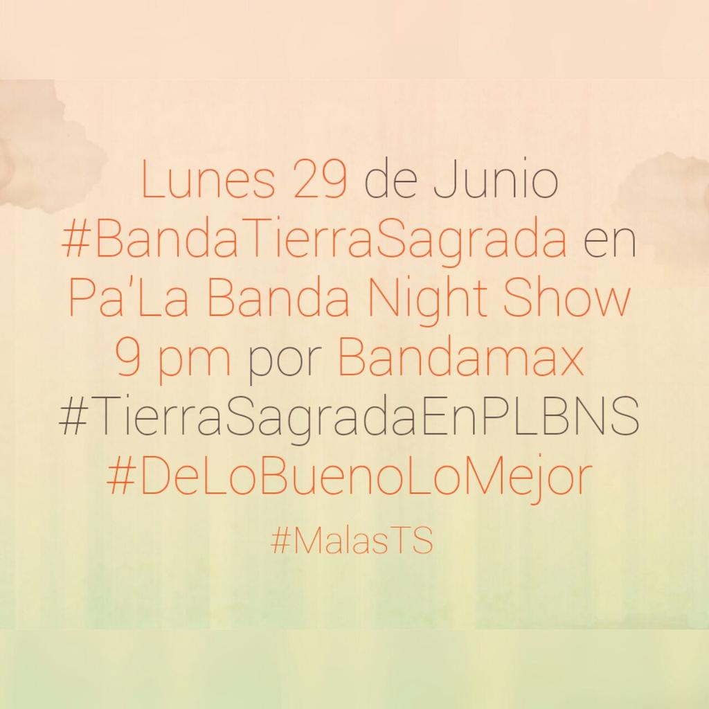 MalastsGuerrero's tweet photo. No se pierdan a @tierrasagrada1 este lunes en @PalaBanda_NS 9pm por @TvBandamax #MalasTs @elpollots1 @christiansol25 http://t.co/fUhnFlz0GE