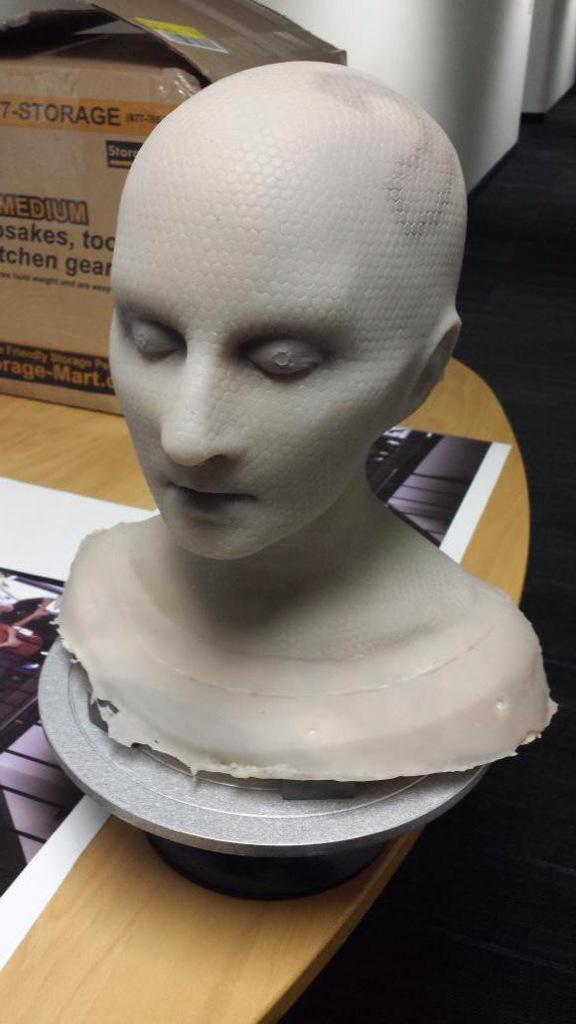 TrennaKeating's tweet photo. Every time I step into the prosthetics trailer I tell the make-up team to "gimme head". #Defiance #thatswhatshesaid http://t.co/12y1yV40da