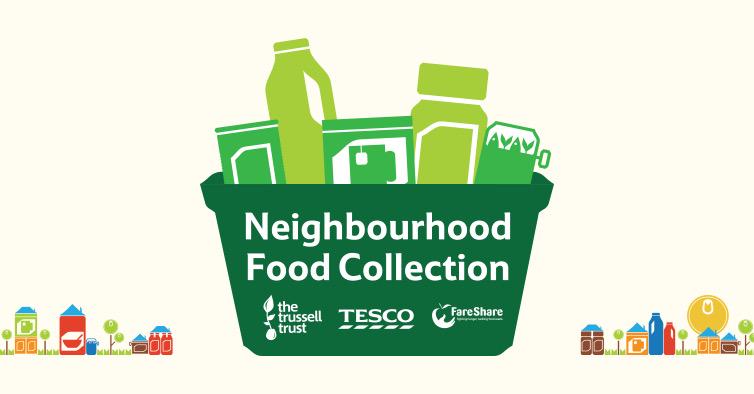 We're collecting for food bank at our local store over the next 2 weeks. Supporting those in need #tescofoodbank