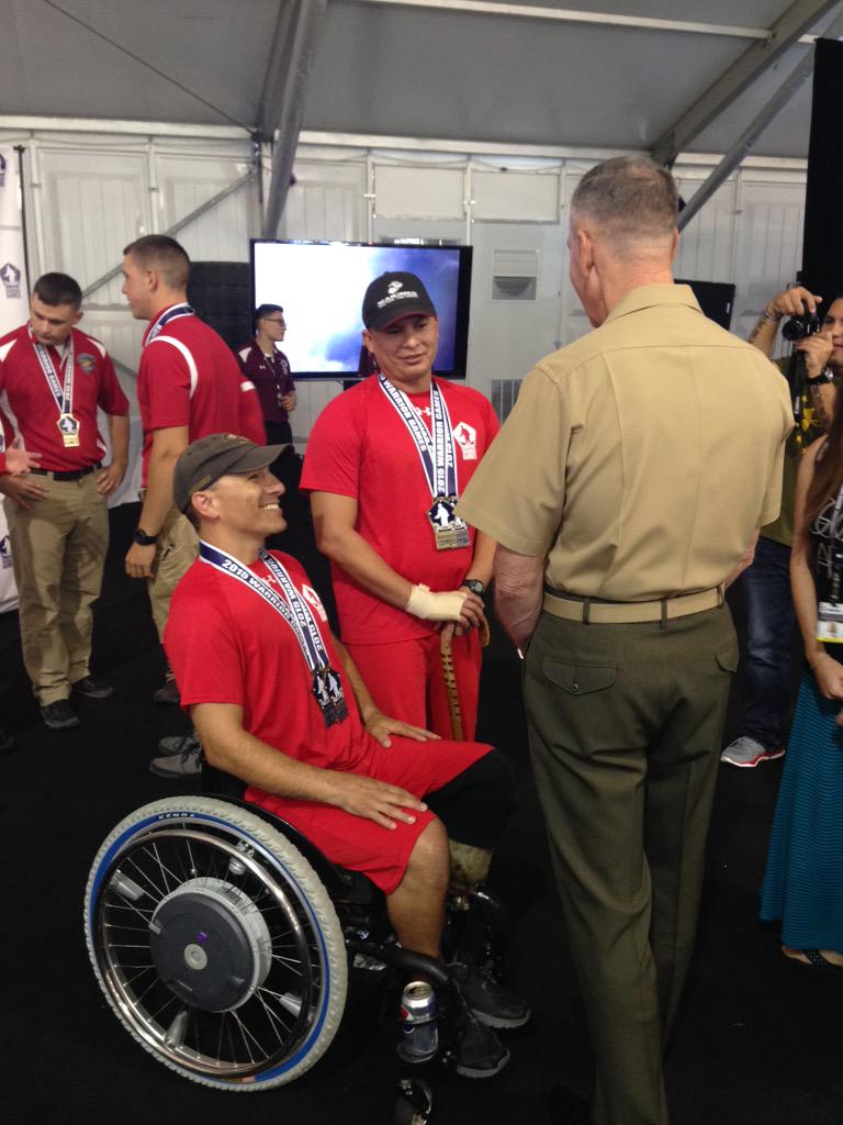 GenDunford's tweet photo. Impressed w/ the indomitable spirit of @warriorgames competitors. @USMC @USArmy @USNavy @usairforce @BritishArmy http://t.co/2S0inr5NRJ