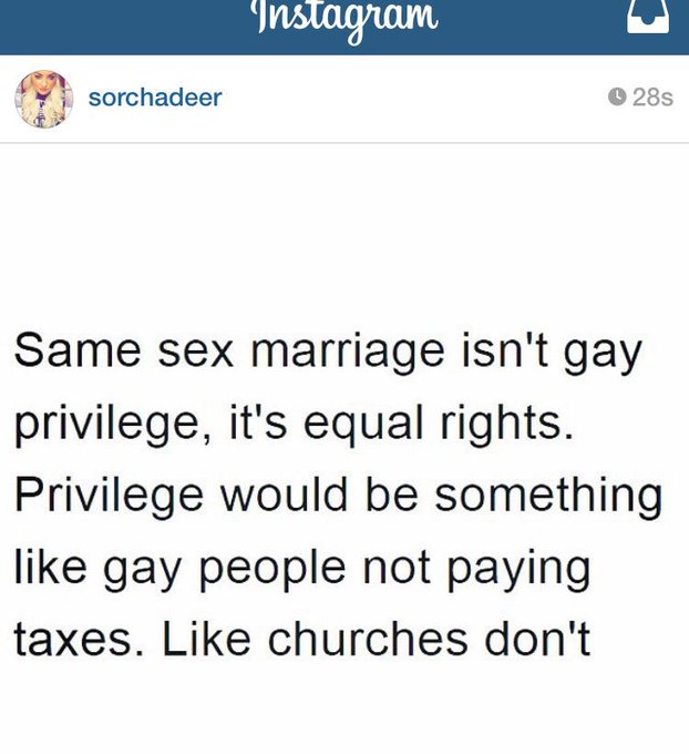 Couldn't have said it better. #gayrights #gaymarriage http://t.co/Ht6fXIczwe<a href="/tag/gayrights"class="tags">#gayrights</a><a href="/tag/gaymarriage"class="tags">#gaymarriage</a>