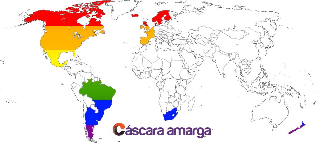 cascara_amarga's tweet photo. #LoveWins Así queda el mapa de los países con el matrimonio igualitario aprobado hasta hoy.¡Cada vez hay más color! http://t.co/mm3malLRzC