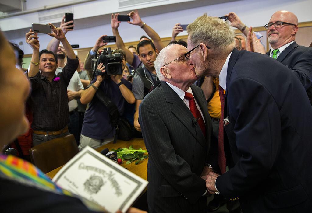 MeredithFrost's tweet photo. The first gay couple to be married in Dallas, Texas. Together 54 years. #LoveWins 

http://t.co/2KCUh9UEr1 http://t.co/tEIpSoHZ9d