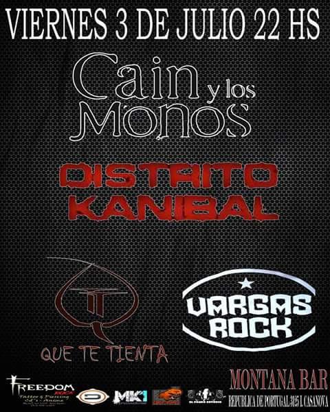 cain_rock's tweet photo. Próximo viernes 3/7, vamos a estar tocando en Montana Bar, junto a @distritokanibal, @quetetienta y Vargas Rock http://t.co/t22ehlcC6H