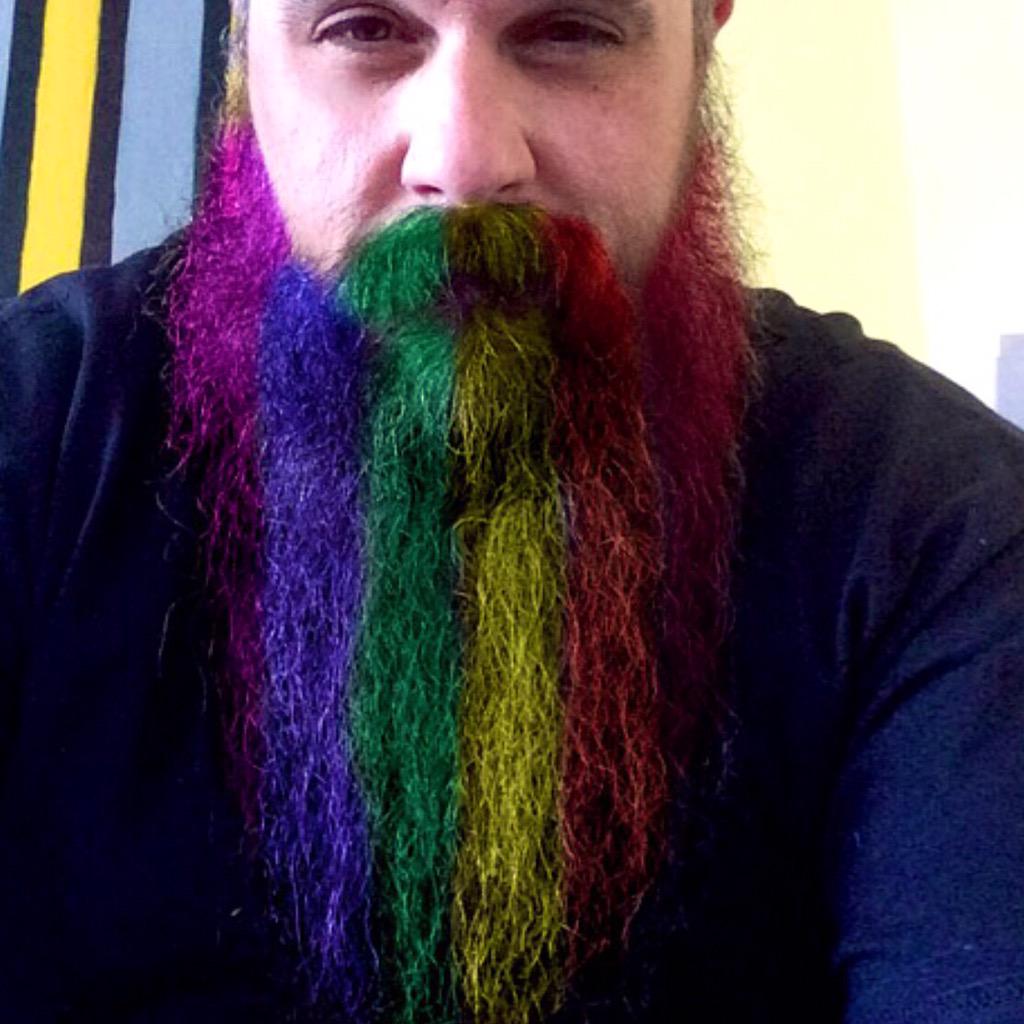 danablatchford's tweet photo. With liberty and Justice for all (50 states) #equal #mrbeardo #beardart #colors #BeardLife #BeardsofSummer #beardsy http://t.co/rfcO2xGxZ3