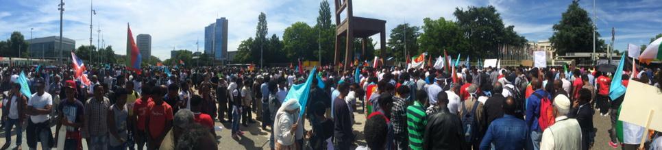 Anu010's tweet photo. Justice seekers in Geneva #EndImpunityInEritrea #COIEritrea http://t.co/yQYg6WMShr