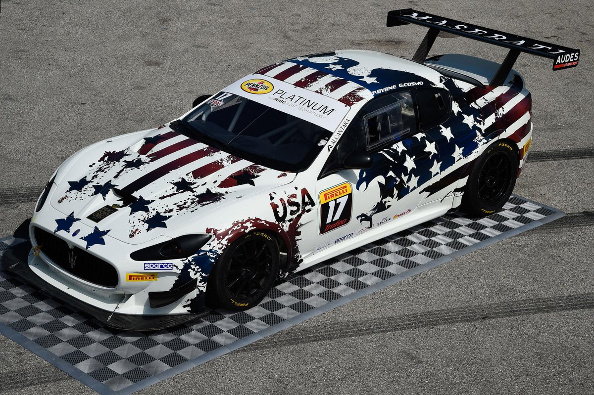 Maserati_HQ's tweet photo. The #MaseratiTrofeo flies the stars and stripes at @roadamerica this weekend. Follow the updates on @MaseratiCorse http://t.co/gTnL8GMDBU