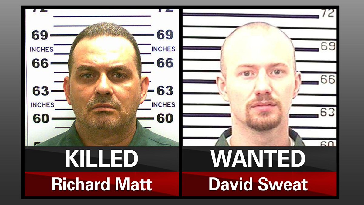 OutFrontCNN's tweet photo. Source: NY escapee Richard Matt shot dead. Is the capture of David Sweat imminent? We have all the angles at 7pE @CNN http://t.co/gw50qkUNt2