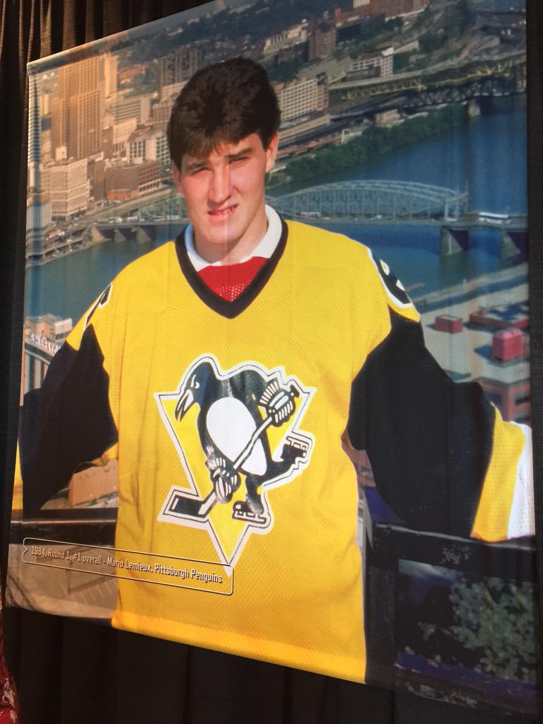 penguins's tweet photo. Honoring #1 draft picks here at the #NHLDraft. Here are two of our favorites. http://t.co/Df0CQ7Caub