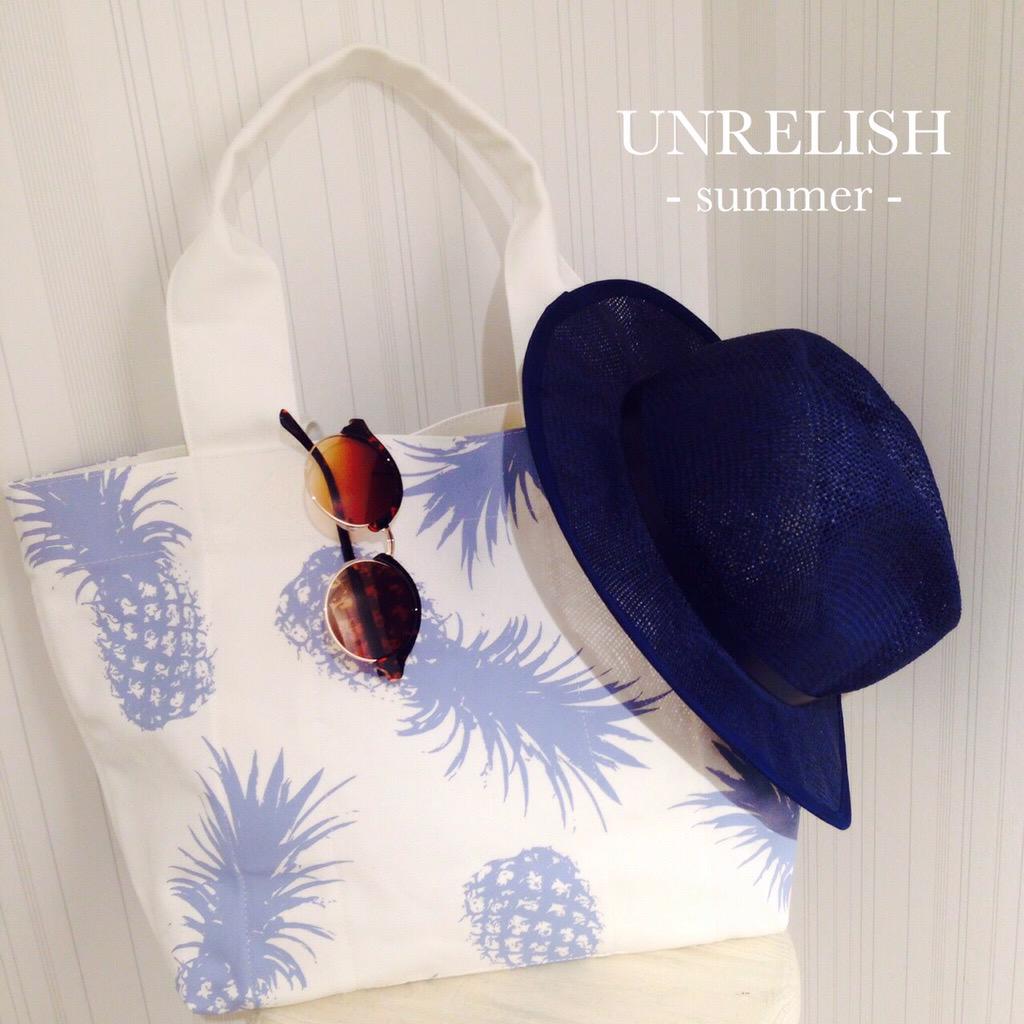 UNRELISH1's tweet photo. 【UNRELISH Twitterキャンペーン】
こちらのツイートをRT&amp;@UNRELISH1 をフォローしてくれた方の中から抽選で、パイナップル柄リバーシブルトートをプレゼントいたします♡6/30 tue23:59まで‼︎ http://t.co/O8YjgszSpz