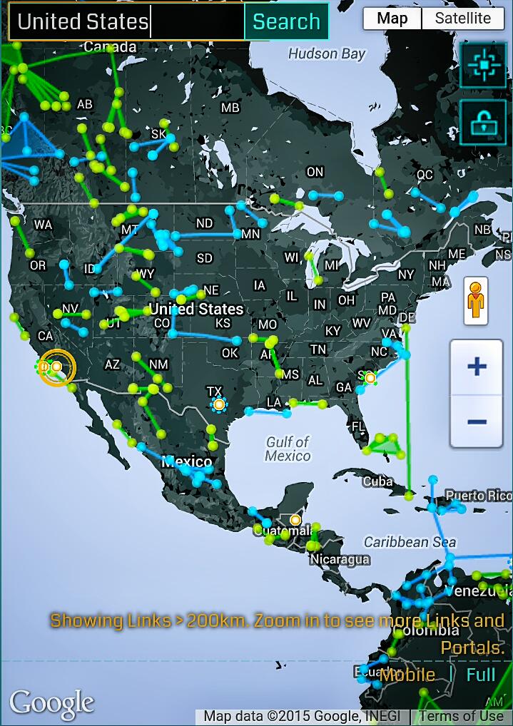 Ingress Twitterren Intel Map At T Co Hrvaezozwo Now Updated To Show Portal Info Based On Link Length Http T Co Itzhlucni3