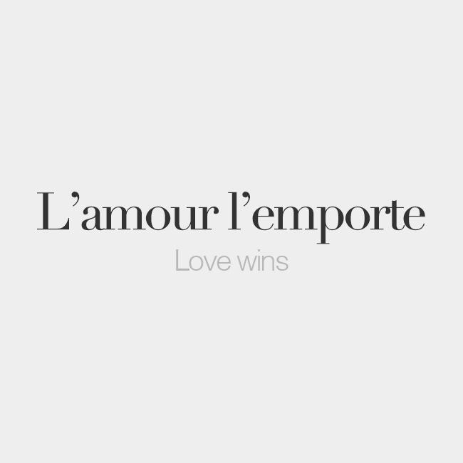 French Words on Twitter L amour l emporte Love  wins 