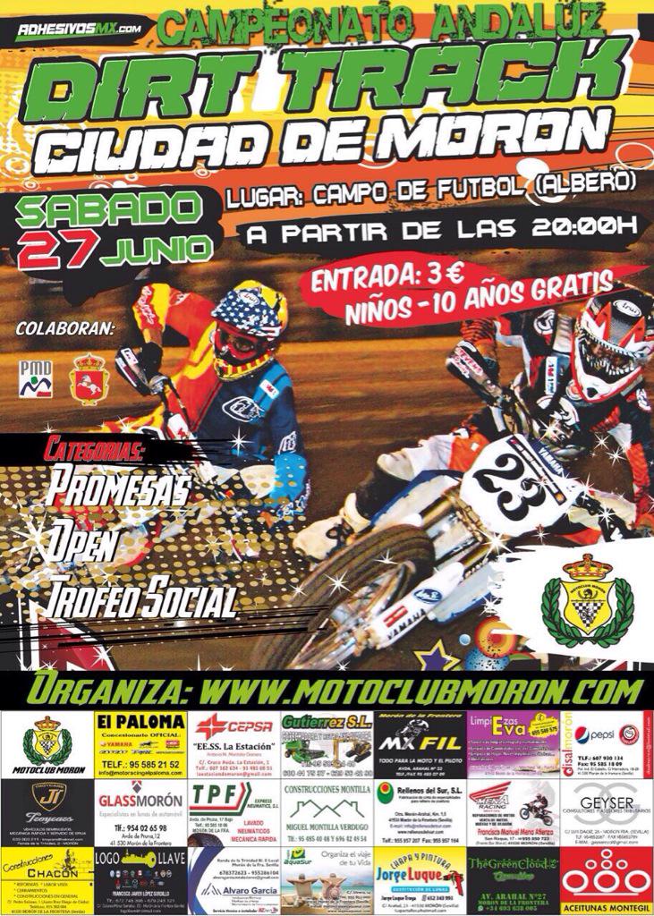 JUANMIMONTILLA's tweet photo. #MoróndelaFrontera #DirtTrack Mañana Sabado 27 junio #Horarios @48_PALERMO_58 @marcmarquez93 @jorgeprado61 RT PORFA😉 http://t.co/bF3YhbFHNr