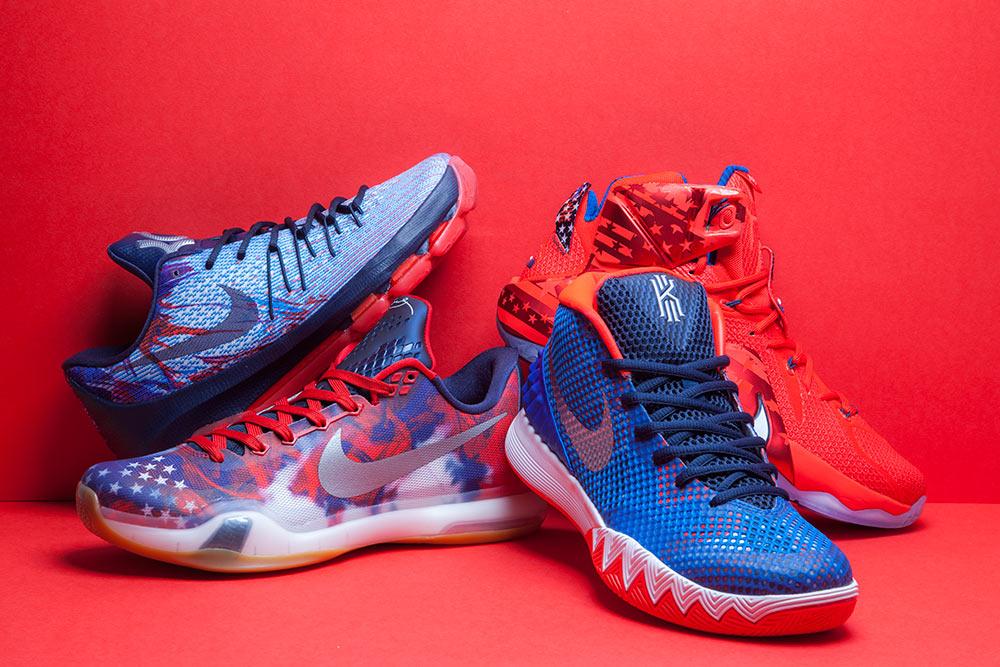SneakerShouts's tweet photo. The Nike Basketball "4th of July" Collection is NOW LIVE + under retail on End here: http://t.co/INTLfoup8f http://t.co/D0CQj91TQO