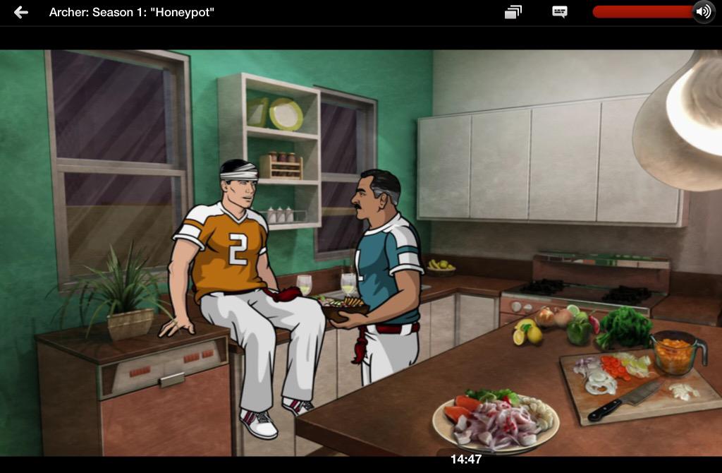 MZunigaP's tweet image. Un ceviche en "Archer" (aunque lo prepara un cubano) #datorandom #boomculinario