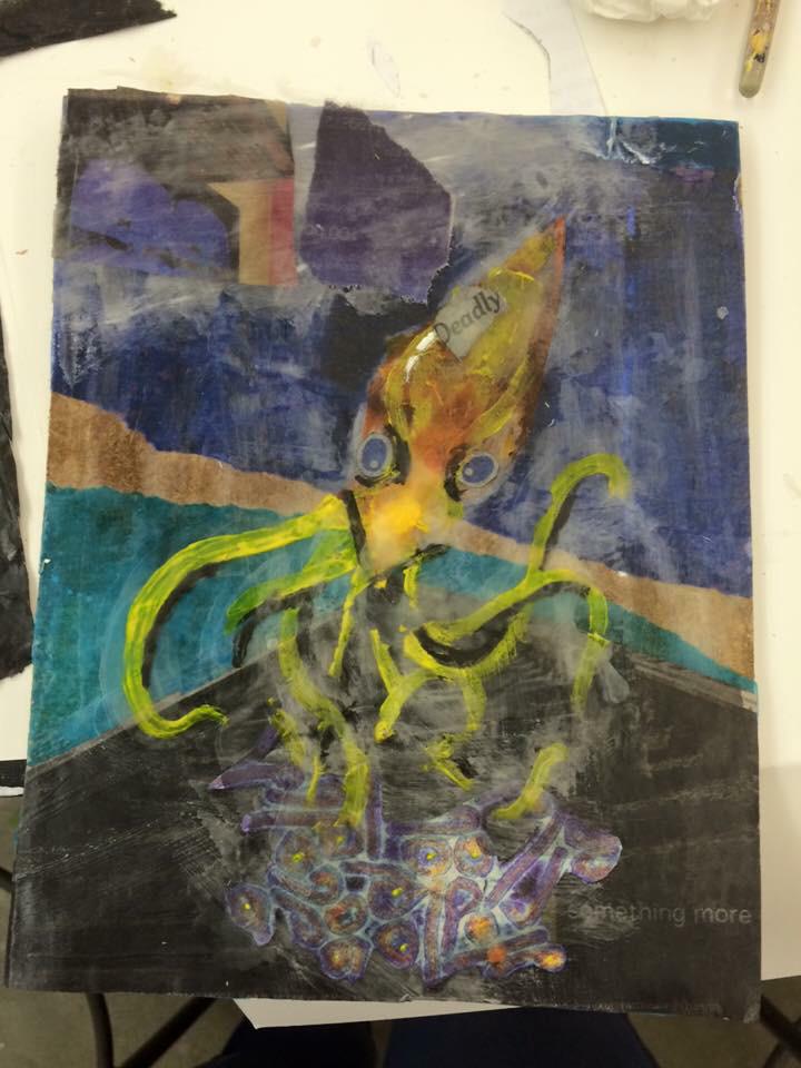 MSimmonsTLC's tweet photo. Encaustic - De'VIA motif --> octopus #devia #deviacurriculumteam http://t.co/xRWSud1JOe