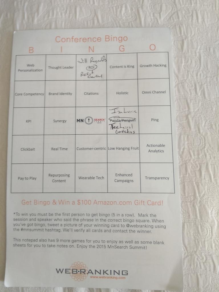 coppercountry's tweet photo. @webranking #mnsummit #bingofail http://t.co/7sdTWnj9CV