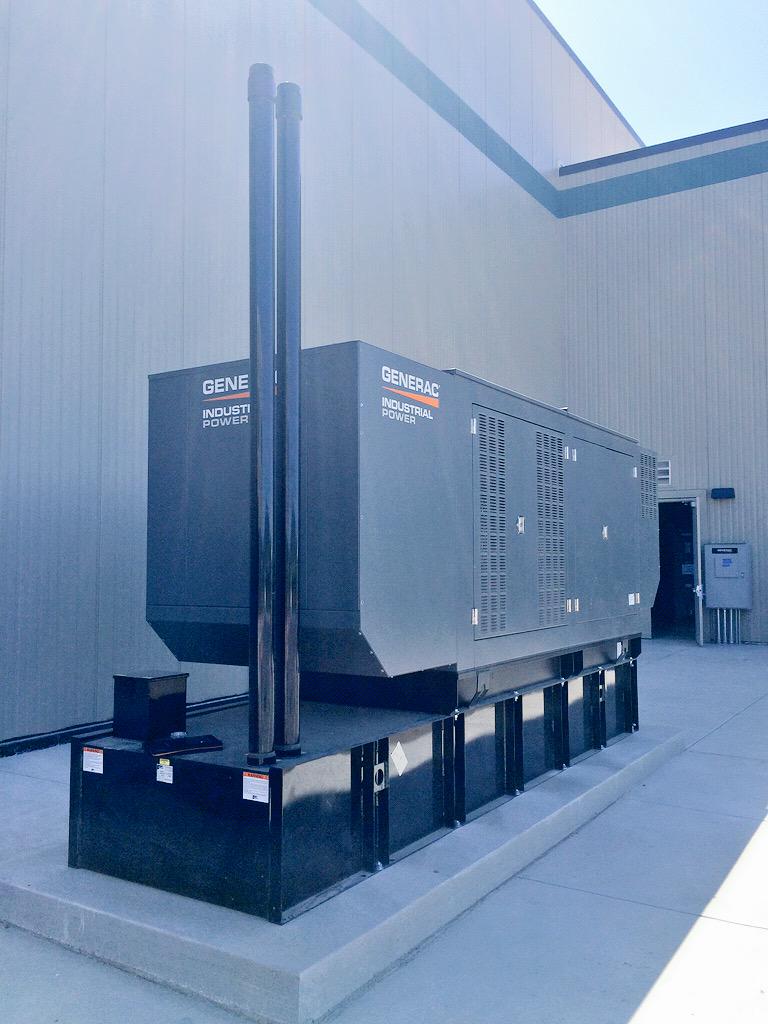 Delmaccio's tweet photo. @EnergySystemsWC great new @Generac generator installation for United Foods Project in Gilroy, CA. #poweringahead http://t.co/YCoelNS987