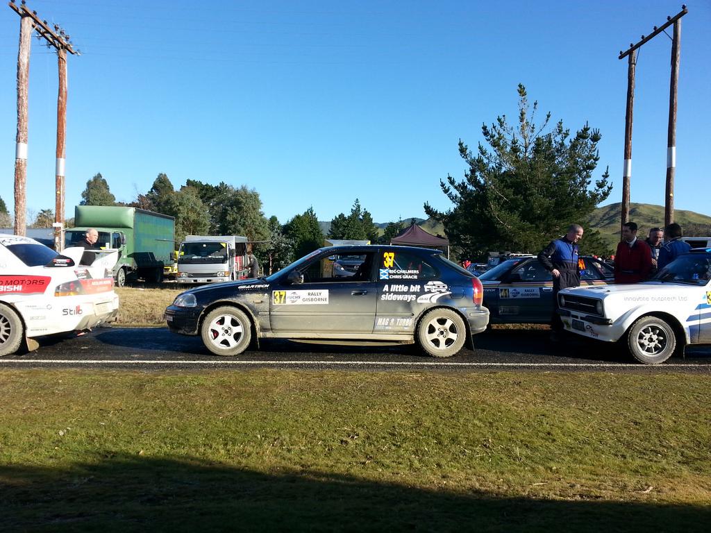 CRallyMedia's tweet photo. Morning done at Rally Gisbourne. Time to pick up the pace in the Motu - currently 2nd in class! http://t.co/q4rFjSMbVg