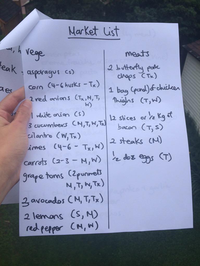 TheRegionalist's tweet photo. @LittleLettersx gave us a menu, complete with shopping list for @CityKitchener Market and recipes. Local biz idea? http://t.co/3uqf2ntjCT