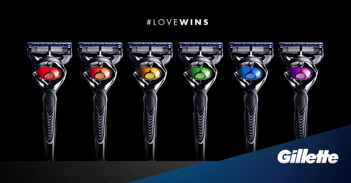 Gillette's tweet image. #LoveWins