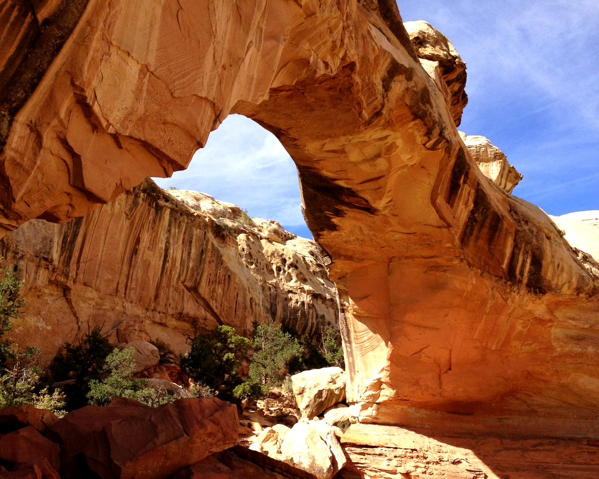 HikeThatUtah's tweet photo. One of our favorite hikes in @CapitolReefNPS! Check out the #hike to Hickman Bridge! http://t.co/uVFqPys7l0 http://t.co/6uSVhapV7q