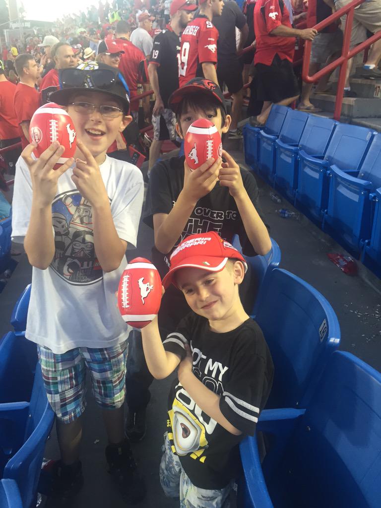 ninety_10's tweet photo. Great day for #yyc sports.  Stamps last second win, Flames step up at the draft.  Mini footballs for everyone!!! http://t.co/JLxurBaX5u