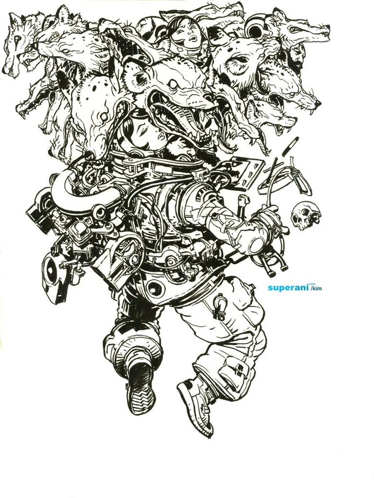 Kim Jung Gi US on Twitter "Brush pen on paper kimjunggi sketchbook 