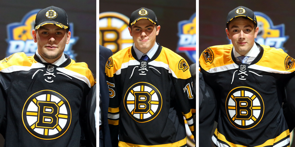 NHL's tweet photo. Three @NHLBruins picks in a row: @zboriljacob, @JDebrusk and @ZachSenyshyn. #NHLDraft http://t.co/9b3QKLzWXW