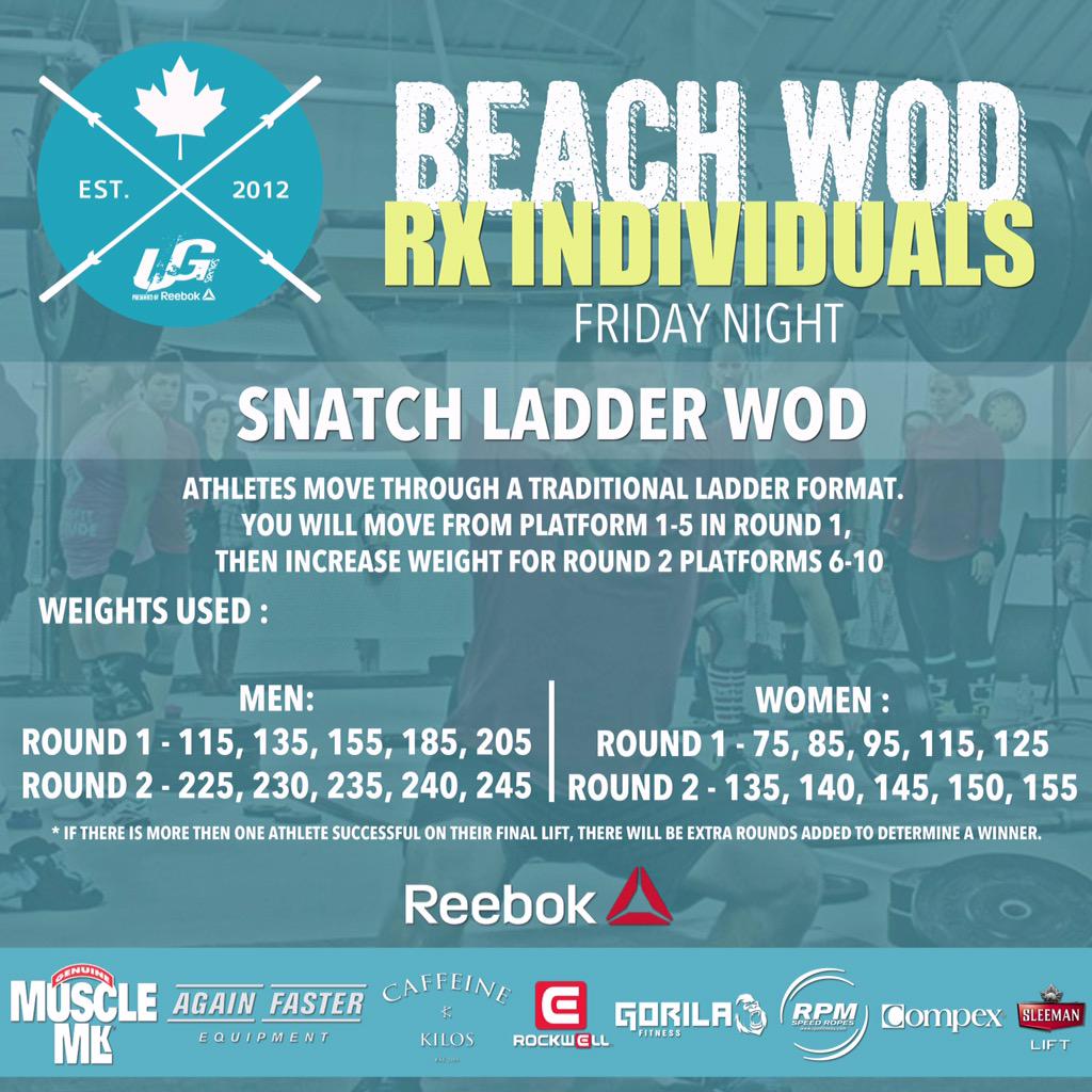 RX Individual's next look at Friday Night!  #UGSeries #BeachWOD 
That's a wrap for Friday night's competition.