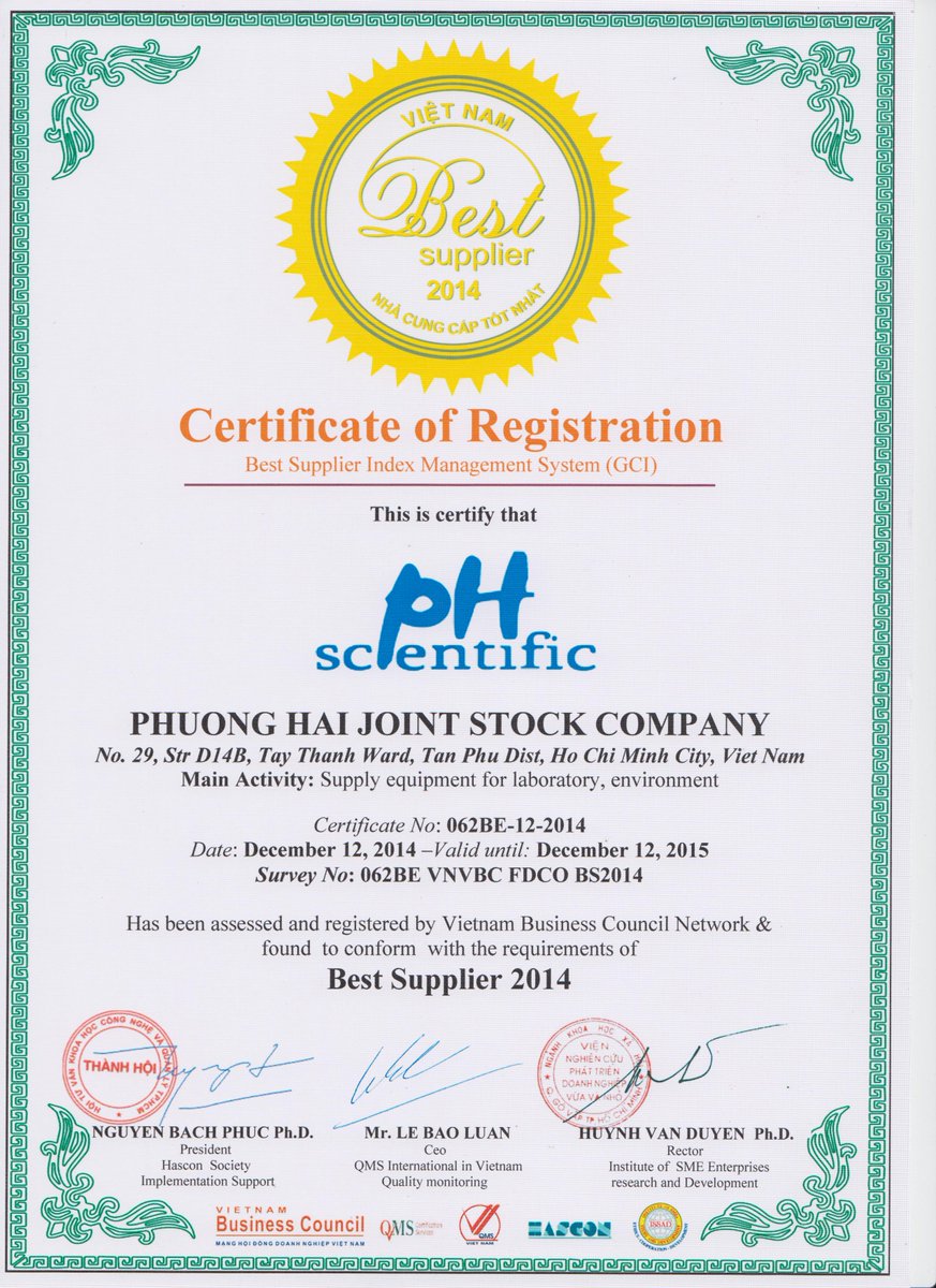 phuonghailab's tweet photo. Công ty Phượng Hải vinh dự được chứng nhận là nhà cung cấp nội thất phòng thí nghiệm tốt nhất BEST SUPPLIER 2014 http://t.co/5TVxnOYBv3