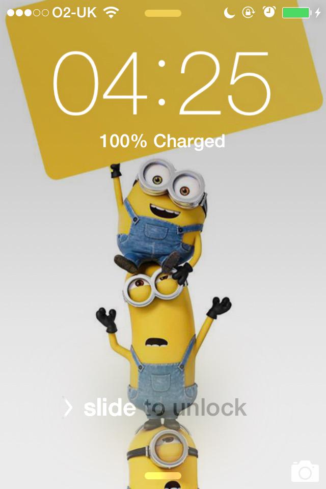 NRC_92's tweet photo. Love my new lock screen 🙊 #minions #minionobsessed http://t.co/R3fOxFdJ9R