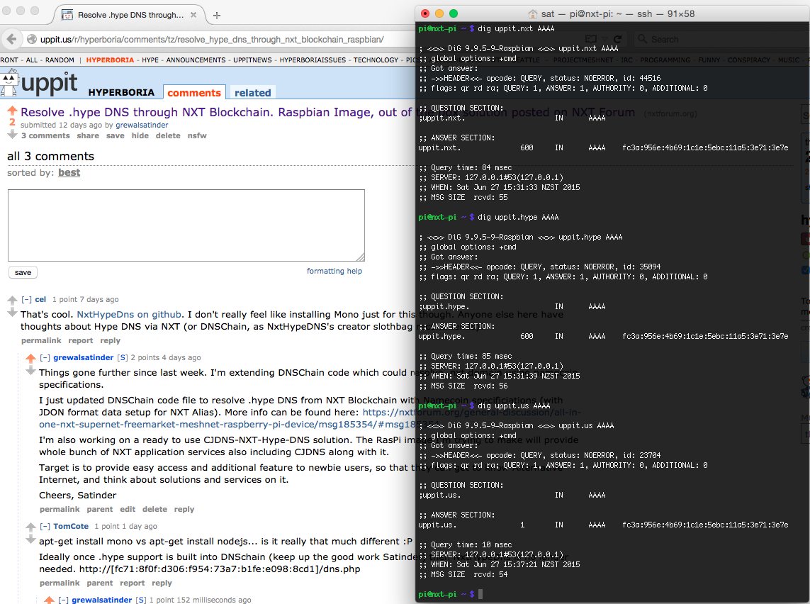 satindergrewal's tweet photo. Accessing #MeshNET sites via Decentralised DNS. Test Successful. #NXT #DNSChain @NXTmovement @NxtCommunity @Nxtgids http://t.co/TdvfZ1SSop