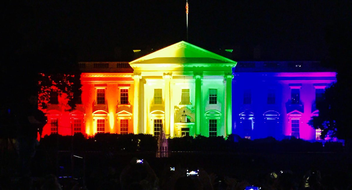 White House in rainbow colors