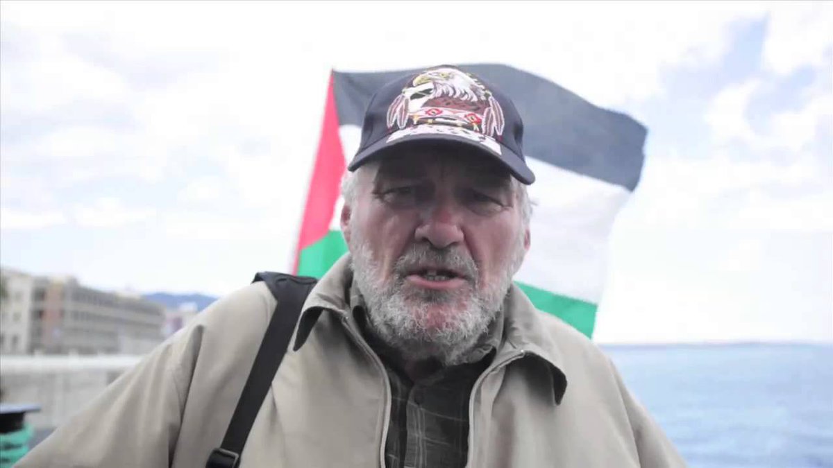 CanadaBoatGaza's tweet photo. Vdeo: #NextPortGaza Robert 'Bob' Lovelace message from #FreedomFlotilla http://t.co/Fg3j3DlgL8 via @GazaFFlotilla http://t.co/PTNHfAMSx2