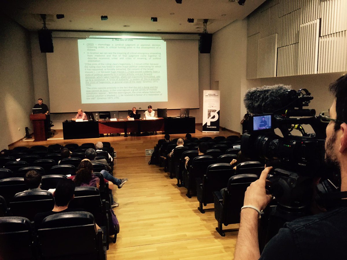 Yannis Stavrakakis, Populism and anti-populism in time of crisis. Live stream: auth.gr/video/18990 #populism