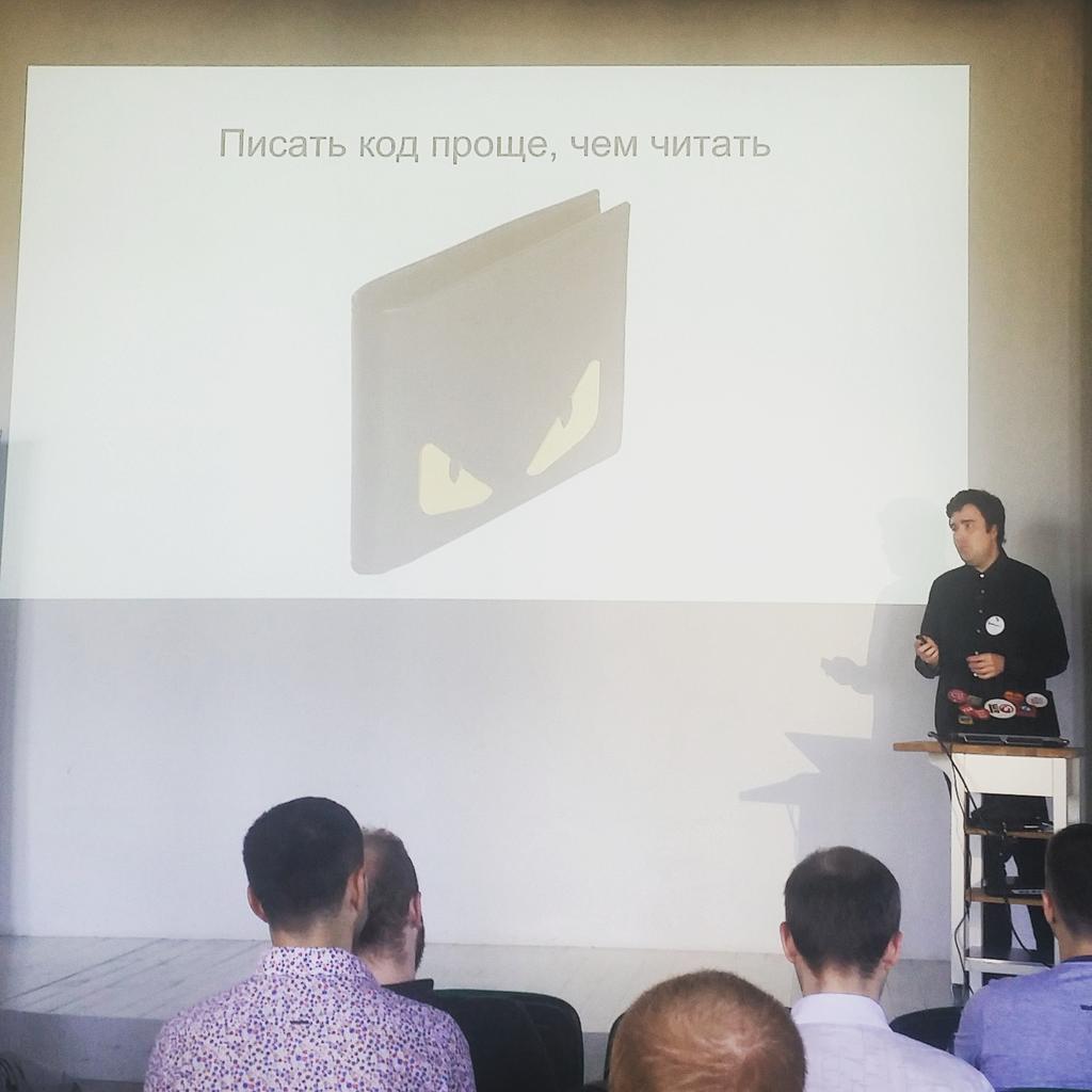 pythonminsk's tweet image. Начинает #PythonMeetup Григорий Петров. Чтение кода и кошелек Миллера. #pythonminsk #Python #minsk #eventspaceby