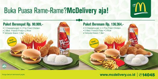 Berbuka bersama keluarga dgn yang lebih praktis dan hemat. Yuk web ordering di mcdelivery.co.id aja, McDers!