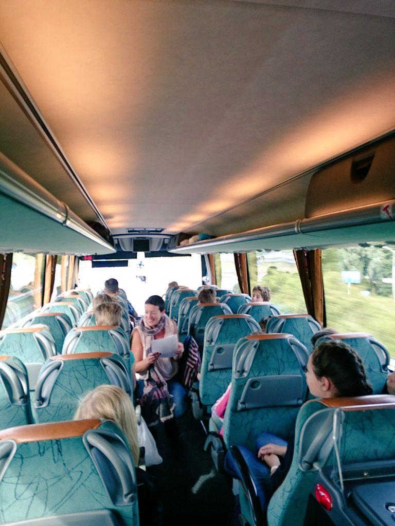 Onderweg voor het jubileumuitje voor onze leden. Neeltje Jans,  here we come!