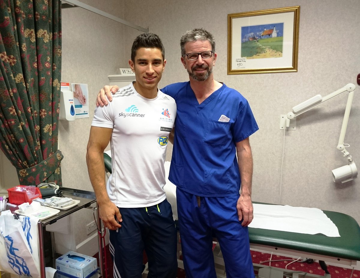 with Professor Mackay in Scotland for MRI check up. Great rehab progress. One day @ a time ;) @TeamBSS <a href="/RacerReady/">Racer Ready ski mag</a>