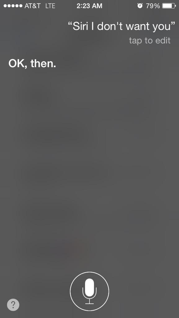 bergerqueen820's tweet photo. Angry with Siri right now apparently http://t.co/tUIbaTUqf5