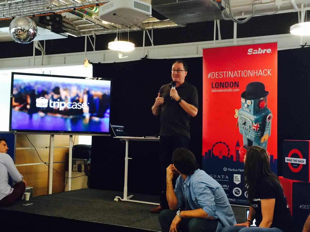 jwadejones's tweet image. John Samuelson on @Sabre_Corp TripCase and first ever access to APIs at #destinationhack #london #mindthehack