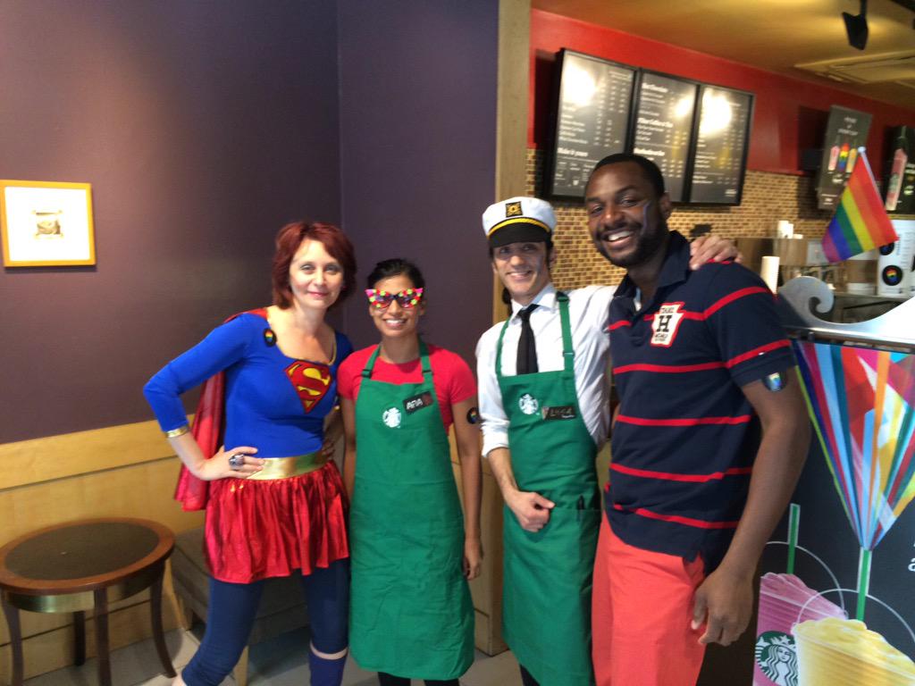 DavidArgent1's tweet photo. What a way to be met in Wigmore St as the team take Pride , going to be an amazing day in London.#tobeapartner http://t.co/Xbgckz3MI6