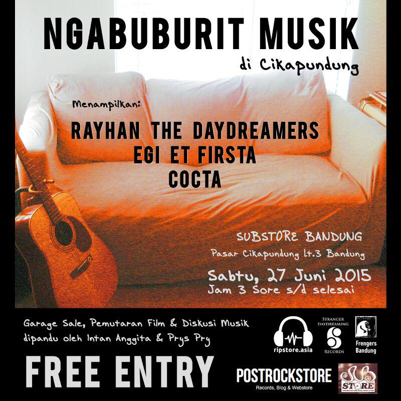 frendung's tweet photo. Sore ini Ngabuburit Musik di @substore_ Cikapundung. Free Entry. Ayo merapat!! http://t.co/h0kS3sHS51