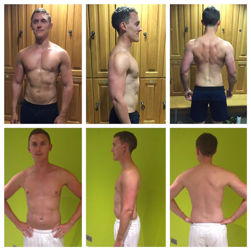 Online client from Guernsey 1 year progress shot.Amazing work James, same weight in both pics facebook.com/dnafitnessonli…