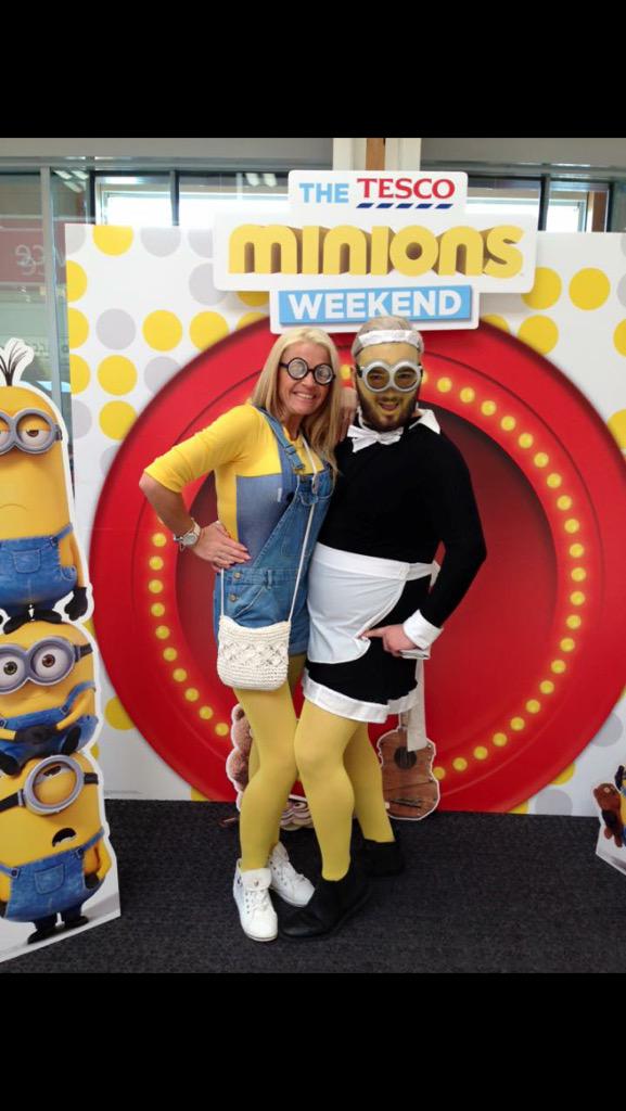 melissagoughy's tweet photo. The minions have arrived 😂@TescoLeighComm @LeighTesco @Tesco @davidfox89 
Love 💙💛 Phil the minion #minionsweekend http://t.co/Fdn24GoI37
