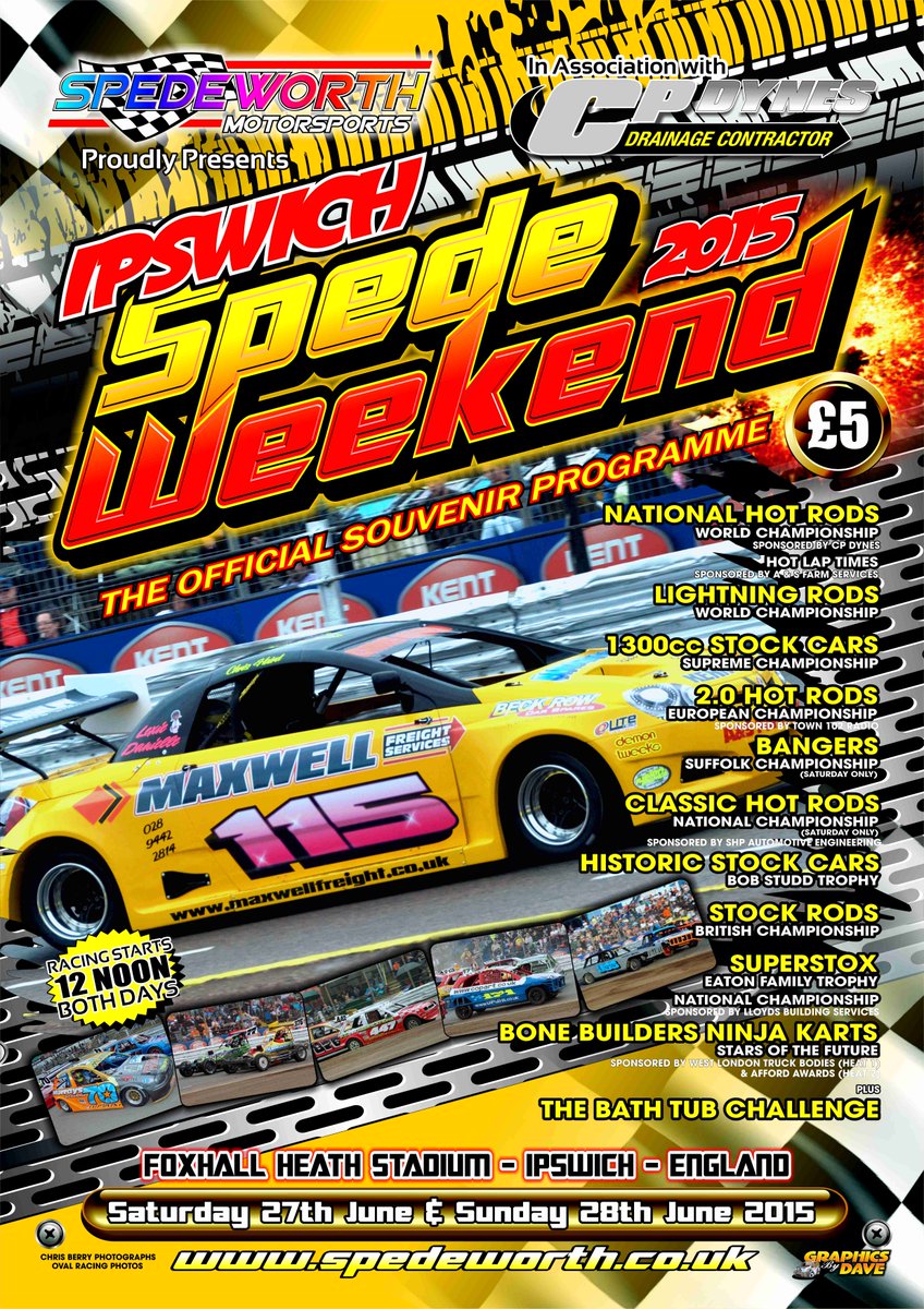 Win a pair of tickets to next years #Spedeweekend when you purchase your Souvenir Spedeweekend Programme this weekend