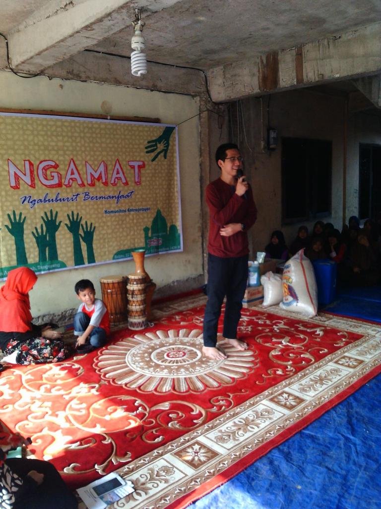 Sambutan dari Ketua acara #NGAMAT dari Komunitas Entreprayer
