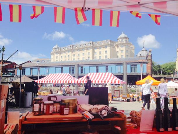 eberico's tweet image. Beautiful day in bristol and all set up for @HarbourMarket #bristolfood
