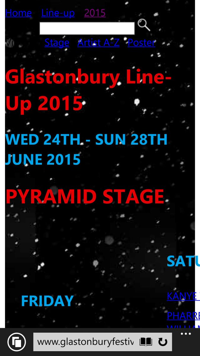 Ste_Codes's tweet image. . @GlastoFest website looks like a website from the 1990&apos;s when the style sheet does load properly. #90swebdesign